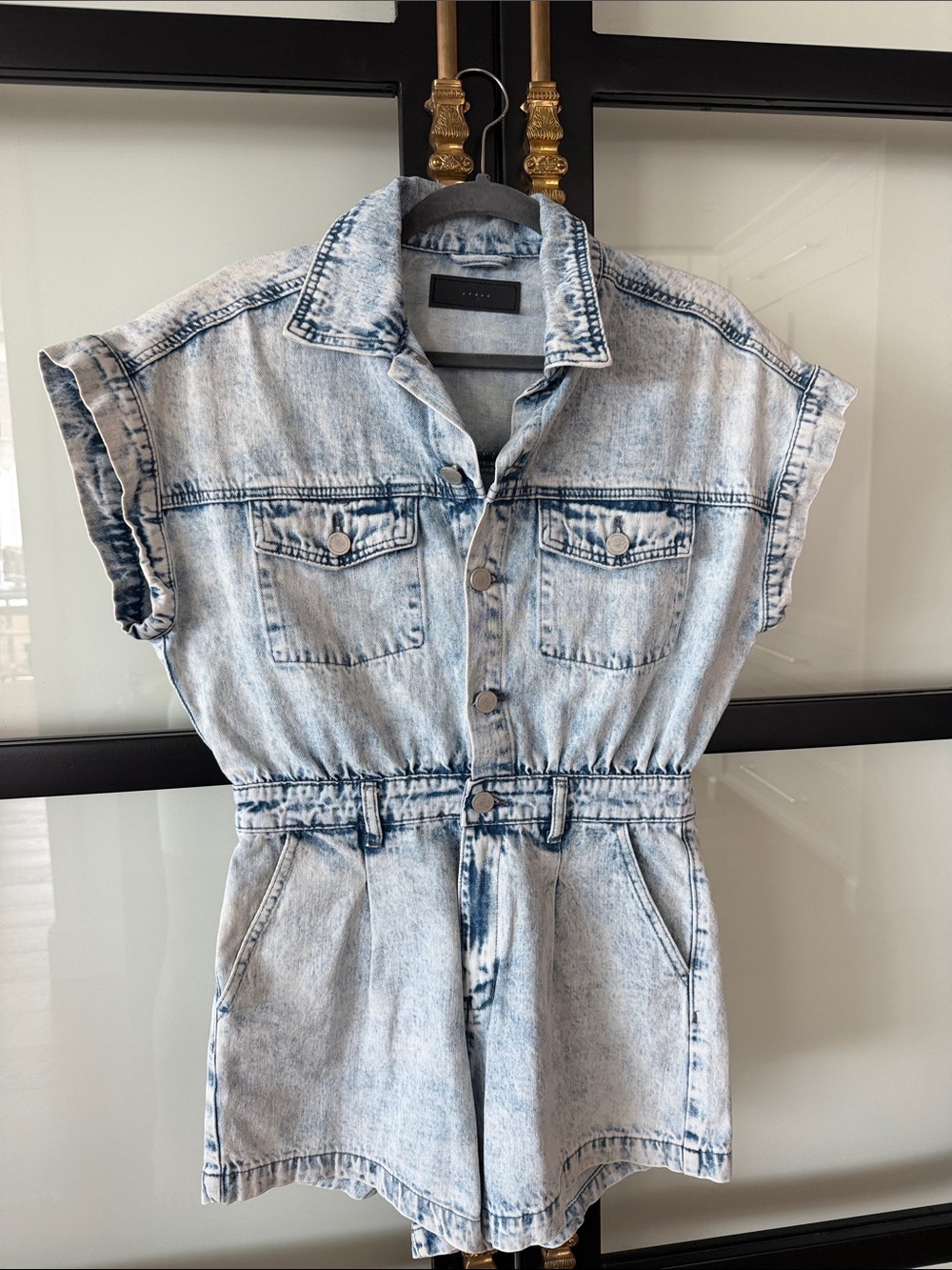 Blank NYC Light Wash Denim Romper